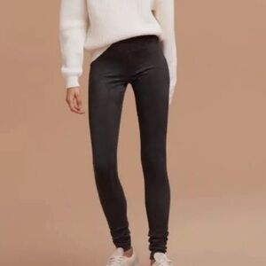 NWOT Aritzia Wilfred Free Black Suede Leggings